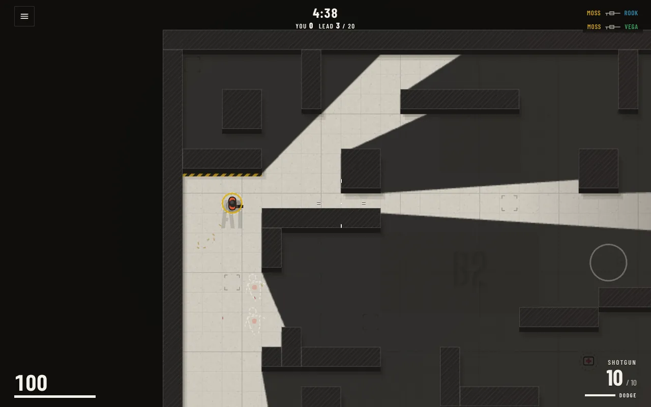 The player has just picked up the shotgun; the display at the bottom right reads Shotgun, 10 of 10.